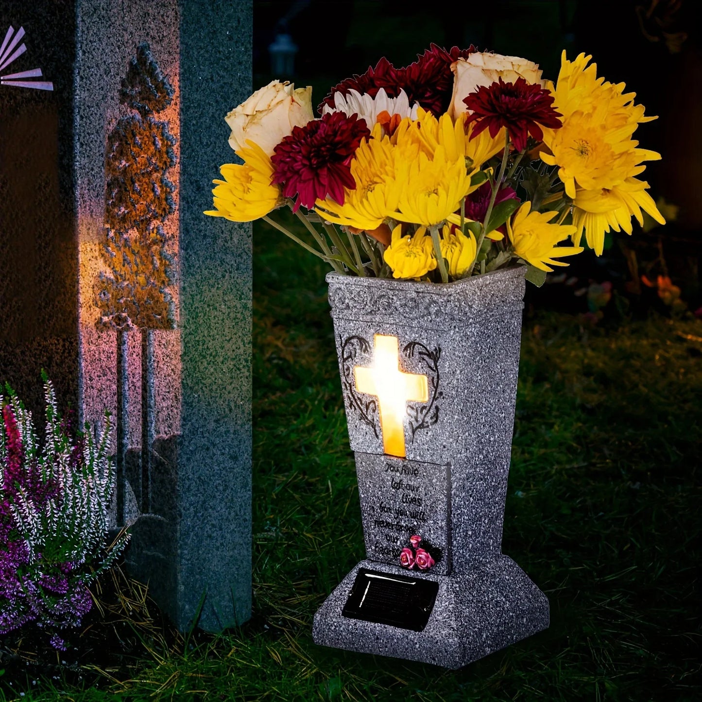 Solar-Powered Memorial Flower Vase™