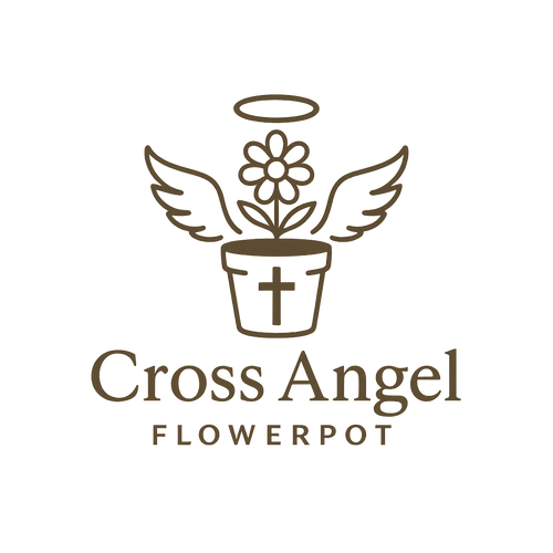 Cross Angel Flowerpot